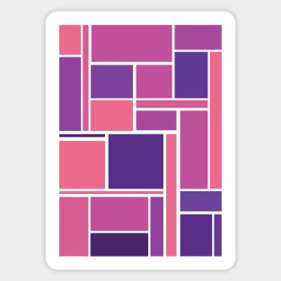Modern Monochromatic Purple Geometric Pattern Graphic Design Sticker